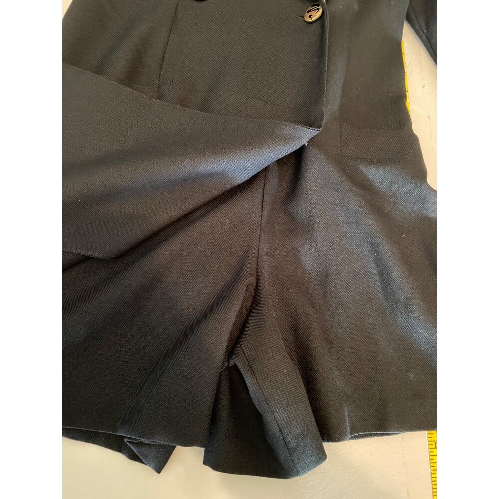 Vintage Cache Coat Dress Black Skort Pants Gold Studded Lapel Button Detail - Picture 6 of 12
